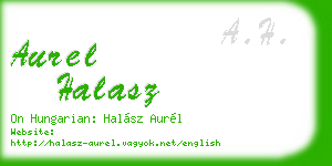 aurel halasz business card