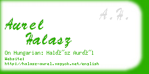 aurel halasz business card